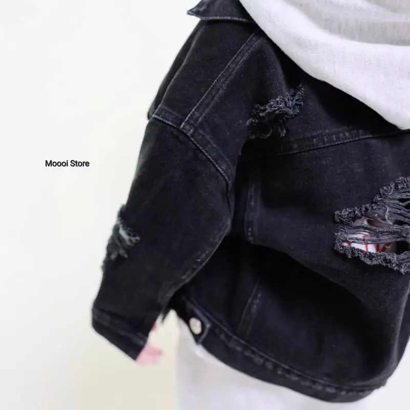 Mooi Store - Korean Children Fashion - #kidsshorts - Vintage Denim Jacket - 10