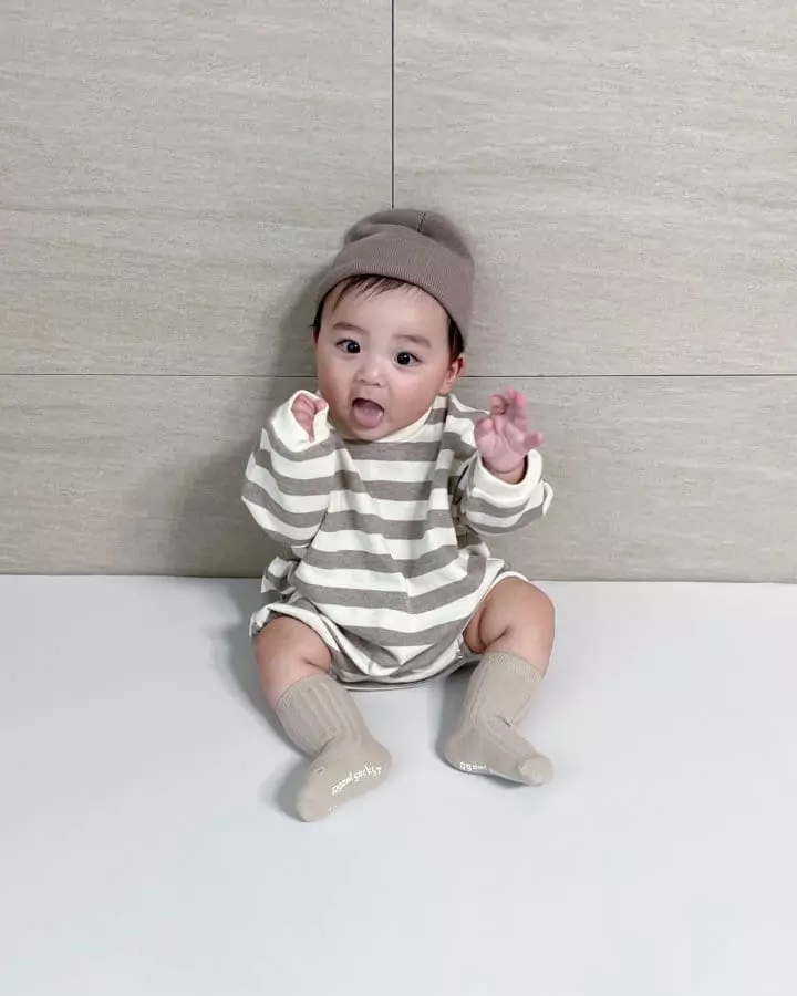 Moran - Korean Baby Fashion - #babyboutique - Mocha Bodysuit - 3