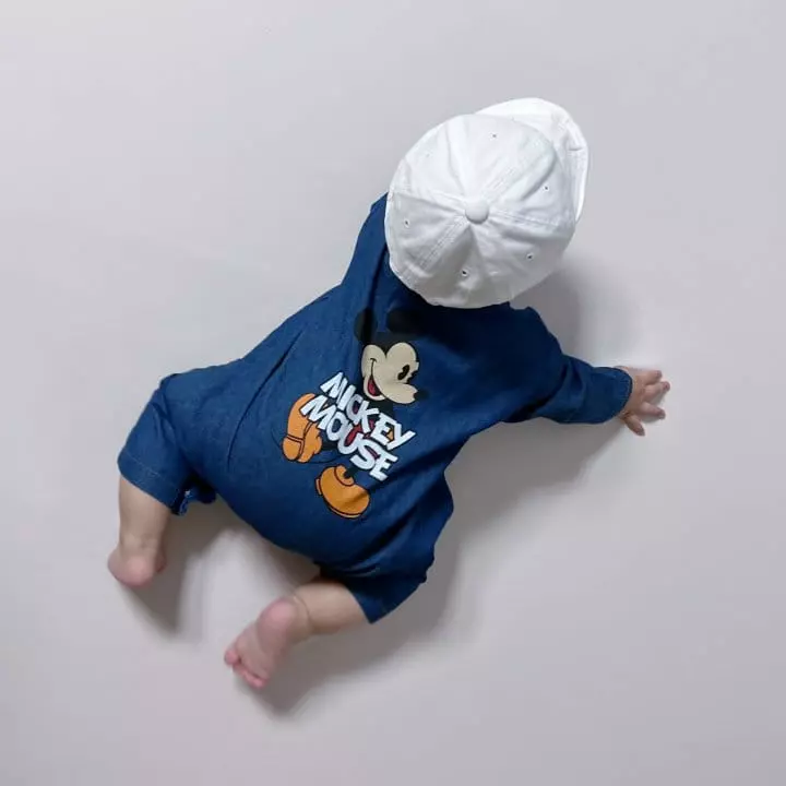Moran - Korean Baby Fashion - #babyboutique - Denim Mickey Bodysuit - 6
