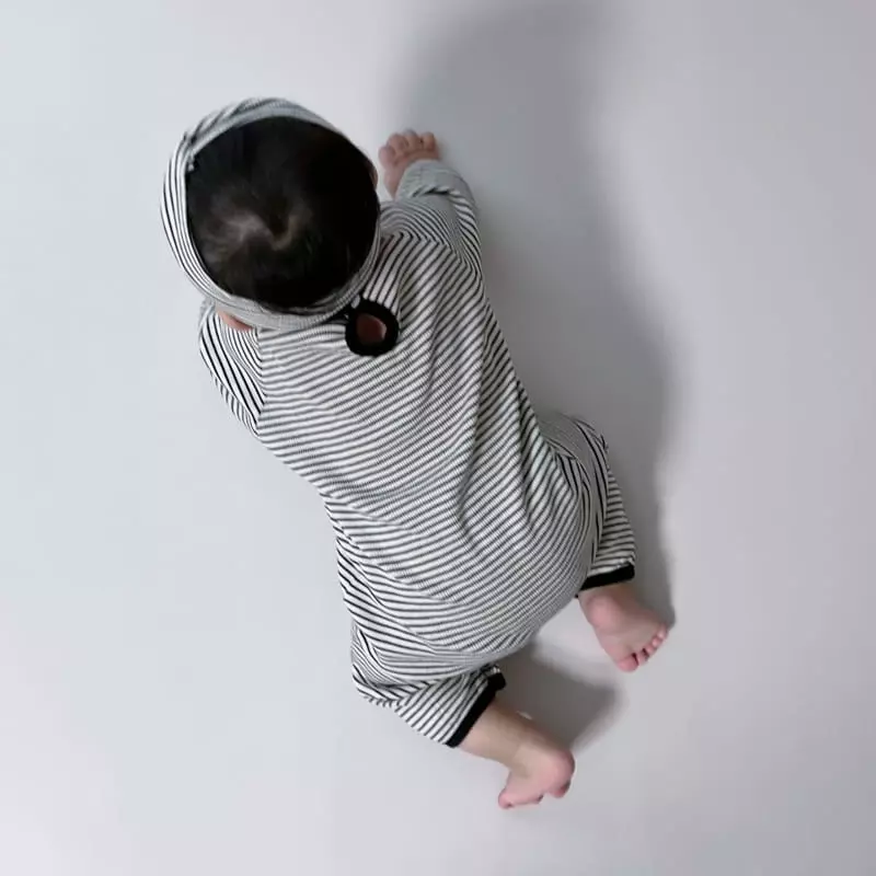 Moran - Korean Baby Fashion - #babyclothing - Sbutton Bodysuit with Hairband - 2