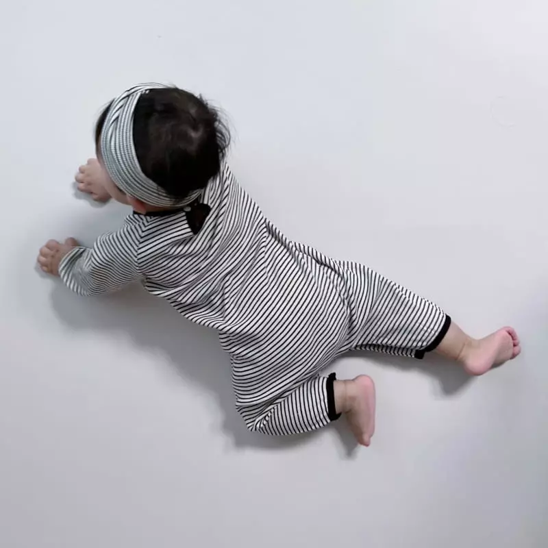 Moran - Korean Baby Fashion - #babyfashion - Sbutton Bodysuit with Hairband - 3