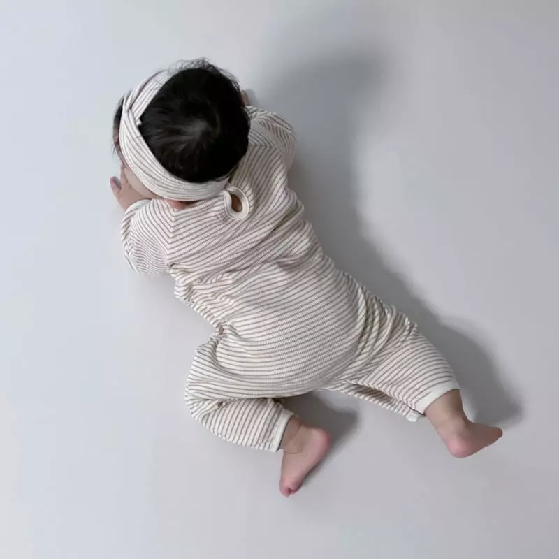 Moran - Korean Baby Fashion - #babyootd - Sbutton Bodysuit with Hairband - 8