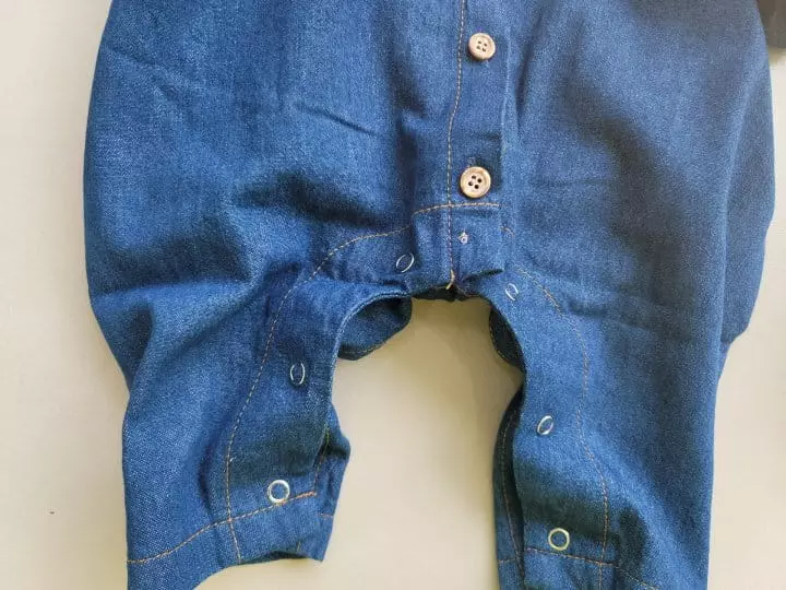 Moran - Korean Baby Fashion - #onlinebabyboutique - Denim Mickey Bodysuit - 4