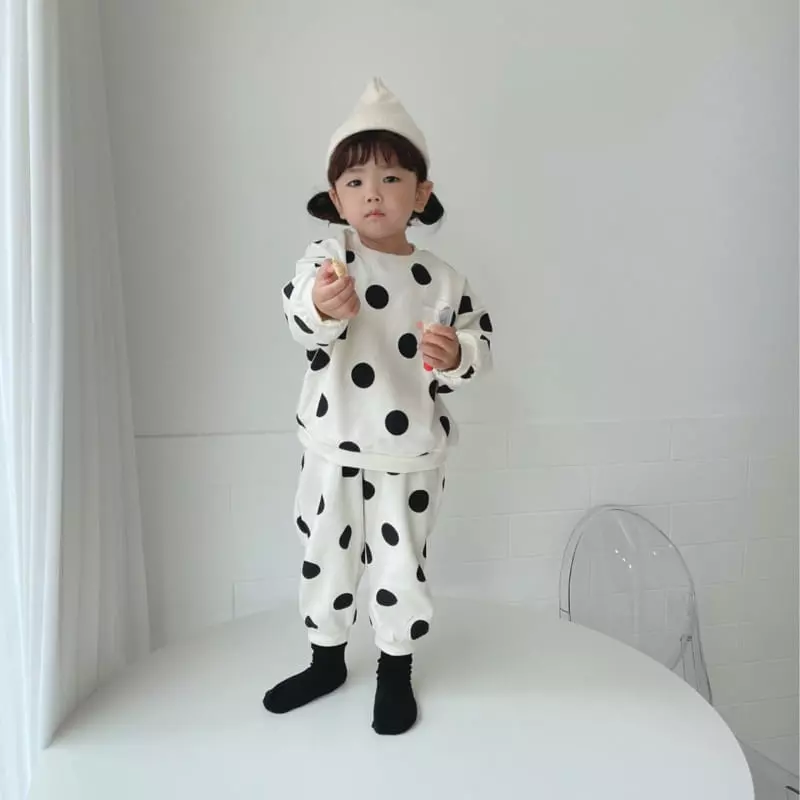 Moran - Korean Children Fashion - #Kfashion4kids - Bubble Top Bottom Set