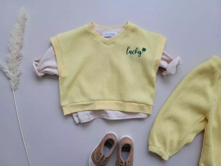 Moran - Korean Children Fashion - #kidzfashiontrend - Lucky Top Bottom Set - 4