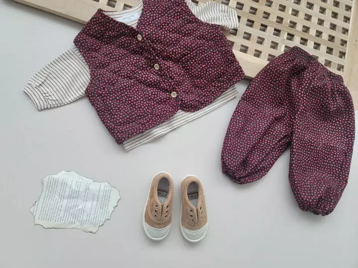 Moran - Korean Children Fashion - #Kfashion4kids - Flower Garden Top Bottom Set - 3