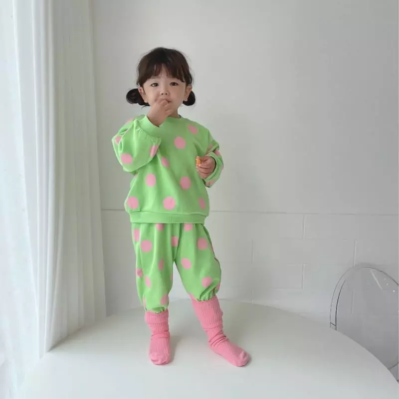 Moran - Korean Children Fashion - #childofig - Bubble Top Bottom Set - 9