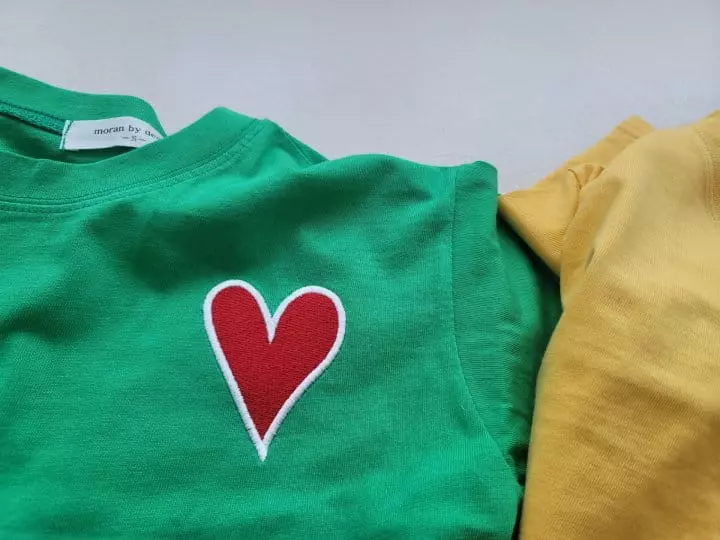 Moran - Korean Children Fashion - #childofig - Big Heart Tee - 5