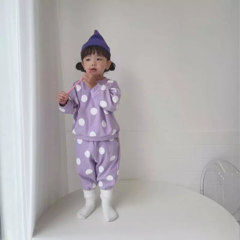 Moran - Korean Children Fashion - #childrensboutique - Bubble Top Bottom Set - 10