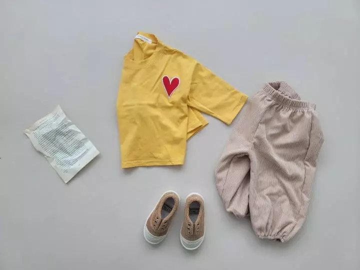 Moran - Korean Children Fashion - #childrensboutique - Big Heart Tee - 6