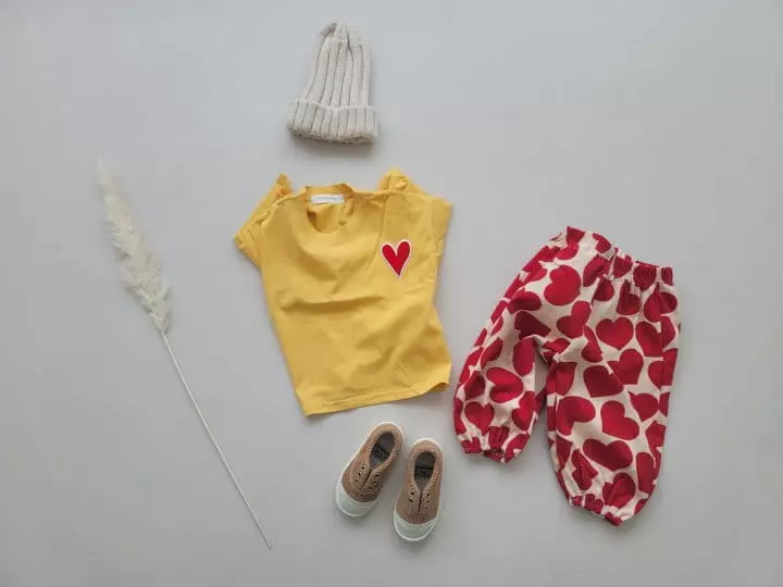 Moran - Korean Children Fashion - #designkidswear - Heart Pants - 6