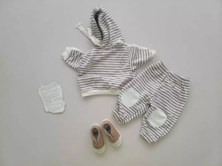 Moran - Korean Children Fashion - #designkidswear - Jam Jam Hoody Bottom Set - 2
