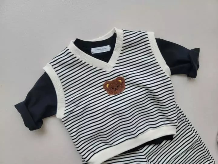 Moran - Korean Children Fashion - #designkidswear - Mane Bear Top Bottom Set - 4