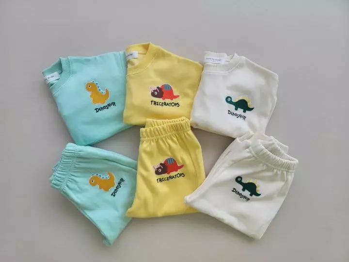 Moran - Korean Children Fashion - #discoveringself - Dino Top Bottom Set