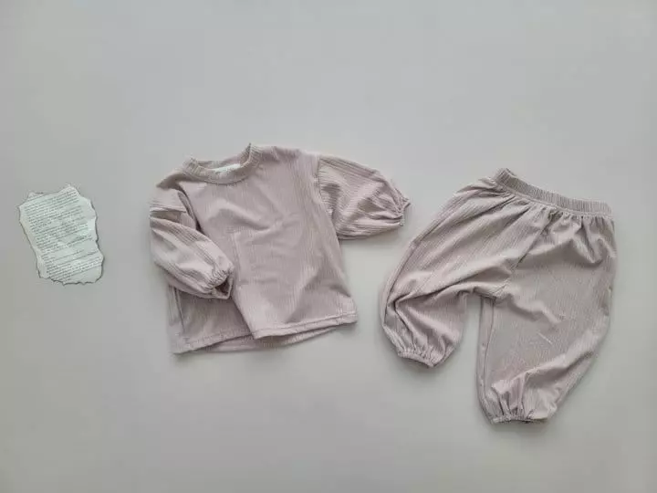 Moran - Korean Children Fashion - #fashionkids - Easy Top Bottom Set