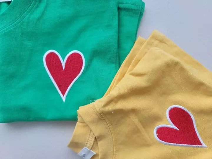 Moran - Korean Children Fashion - #fashionkids - Big Heart Tee - 9