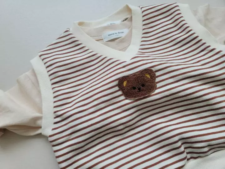 Moran - Korean Children Fashion - #fashionkids - Mane Bear Top Bottom Set - 5