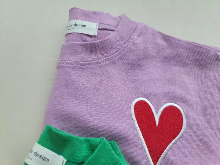 Moran - Korean Children Fashion - #kidsshorts - Big Heart Tee - 10