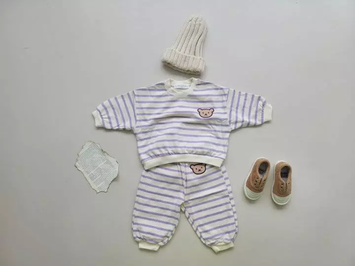 Moran - Korean Children Fashion - #kidsshorts - Jelly Bear Top Bottom Set - 2