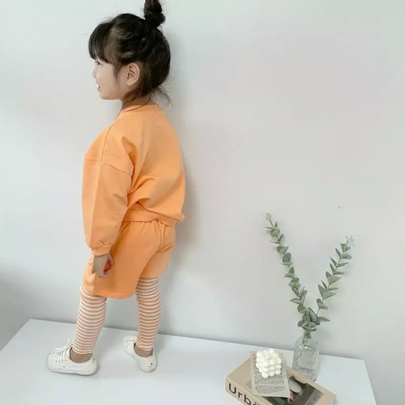 Moran - Korean Children Fashion - #kidsshorts - Embroidery Top Bottom Set