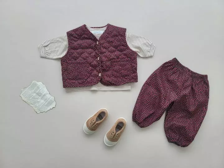 Moran - Korean Children Fashion - #kidsstore - Flower Garden Top Bottom Set