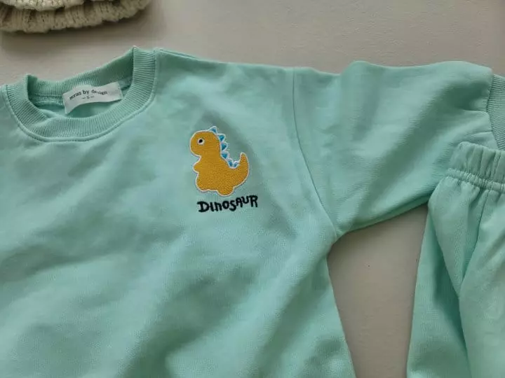 Moran - Korean Children Fashion - #kidzfashiontrend - Dino Top Bottom Set - 5