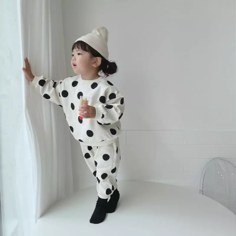Moran - Korean Children Fashion - #littlefashionista - Bubble Top Bottom Set - 2
