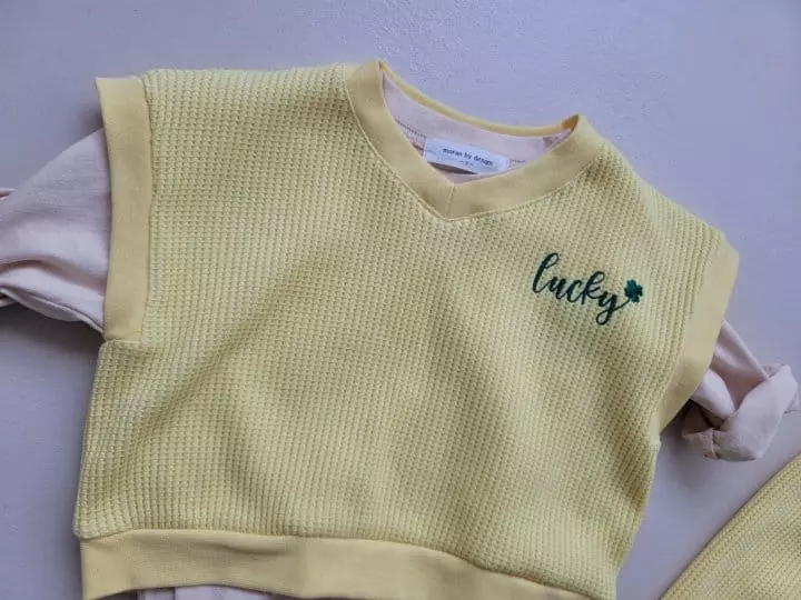 Moran - Korean Children Fashion - #littlefashionista - Lucky Top Bottom Set - 5