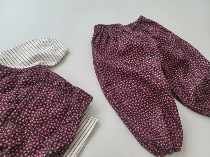 Moran - Korean Children Fashion - #magicofchildhood - Flower Garden Top Bottom Set - 5