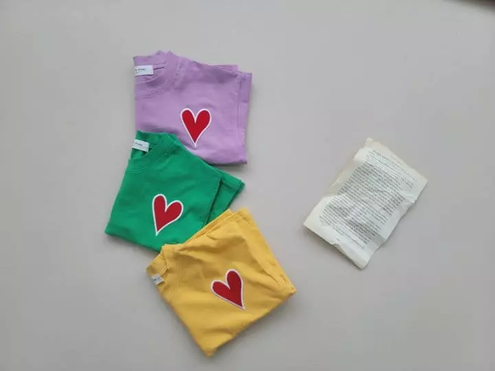 Moran - Korean Children Fashion - #magicofchildhood - Big Heart Tee