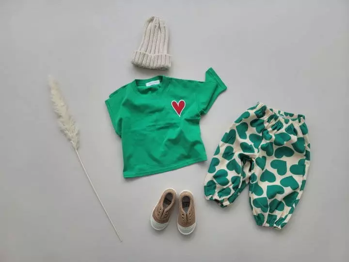 Moran - Korean Children Fashion - #minifashionista - Big Heart Tee - 2