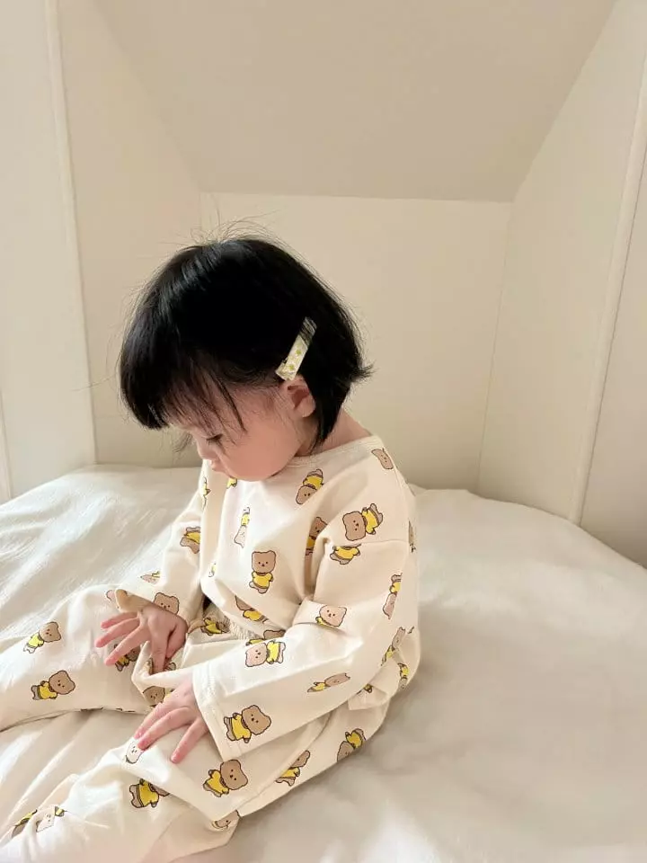 Moran - Korean Children Fashion - #minifashionista - Tosuni Bear Top Bottom Set - 8