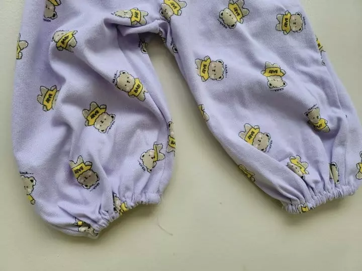 Moran - Korean Children Fashion - #magicofchildhood - Haha Bear Top Bottom Set - 4