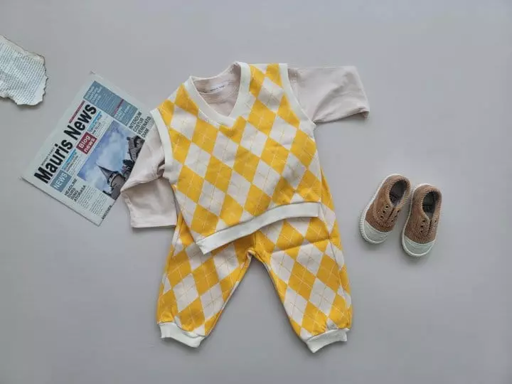 Moran - Korean Children Fashion - #prettylittlegirls - Dia Top Bottom Set