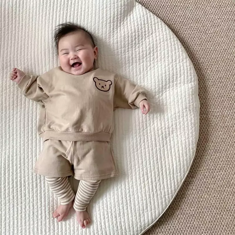 Moran - Korean Children Fashion - #stylishchildhood - Bam Bam Bear Top Bottom Set - 5