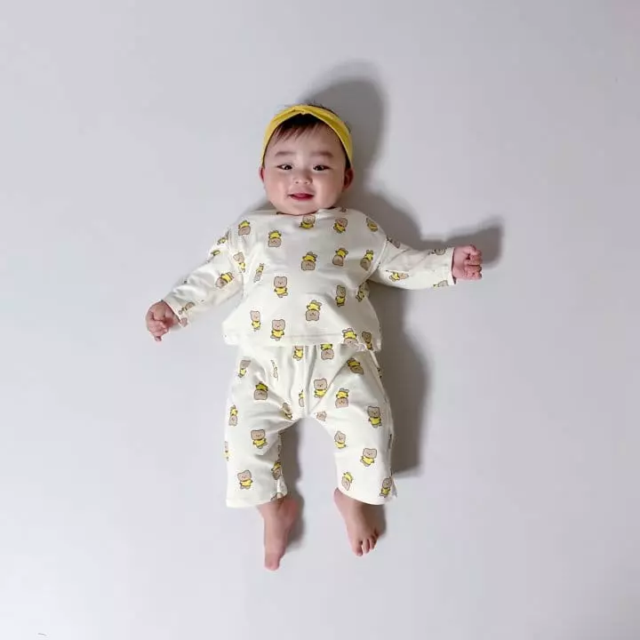 Moran - Korean Children Fashion - #stylishchildhood - Tosuni Bear Top Bottom Set - 12