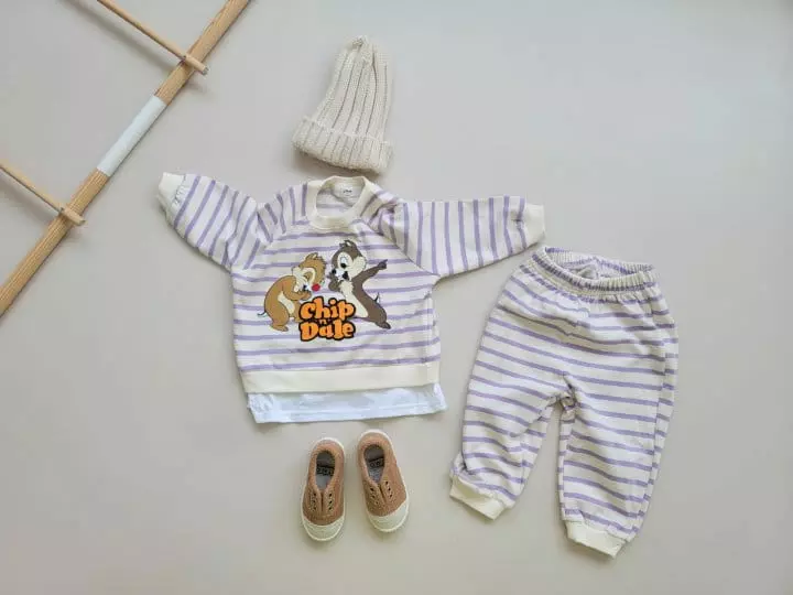 Moran - Korean Children Fashion - #todddlerfashion - Lala Top Bottom Set - 3