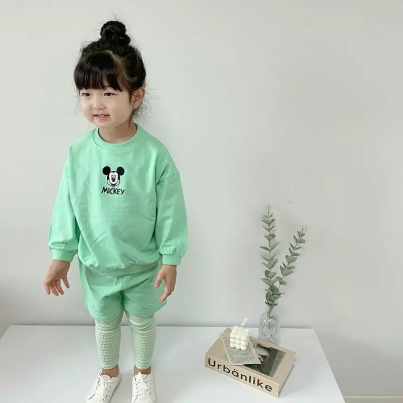 Moran - Korean Children Fashion - #toddlerclothing - Embroidery Top Bottom Set - 10