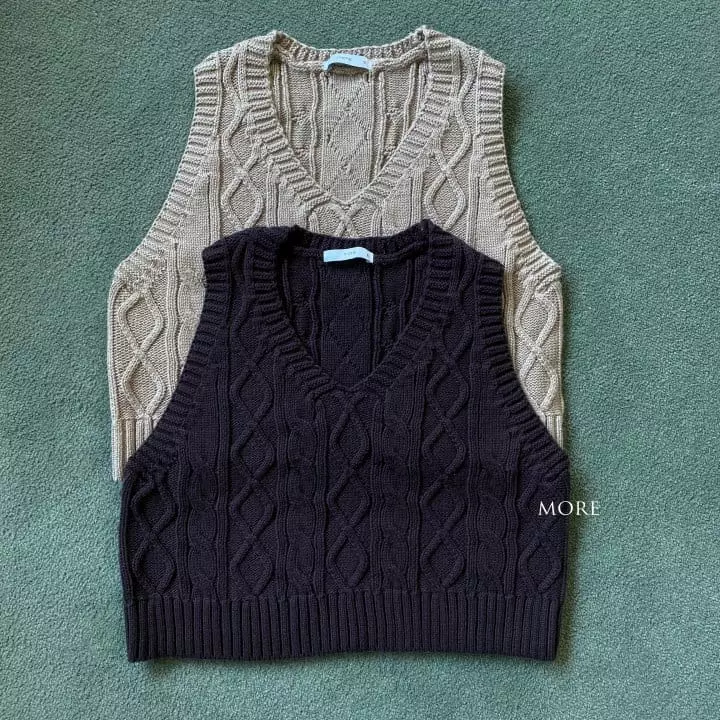 More - Korean Children Fashion - #childofig - Twist Knit Vest