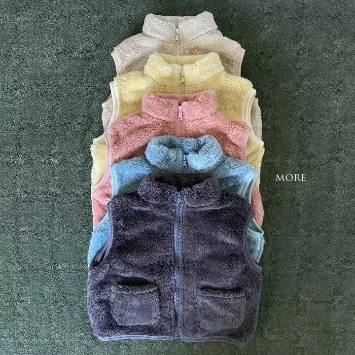 More - Korean Children Fashion - #minifashionista - Pastel Fleece Vest - 2