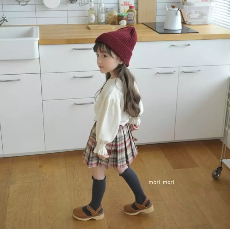 Mori Mori - Korean Children Fashion - #Kfashion4kids - Check Wrinkle Skirt Pants - 5