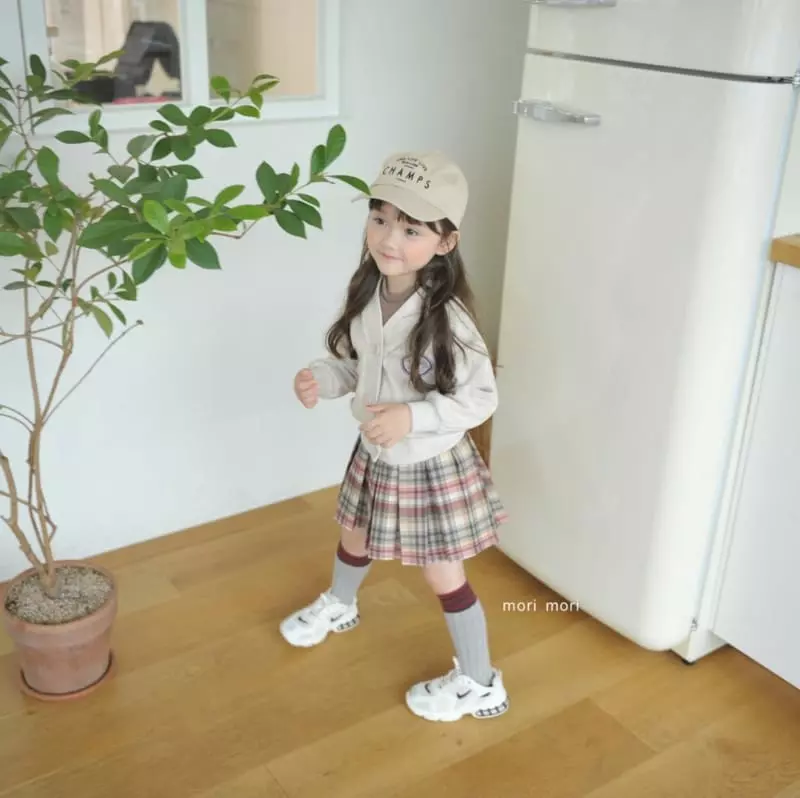 Mori Mori - Korean Children Fashion - #kidsstore - Check Wrinkle Skirt Pants - 3