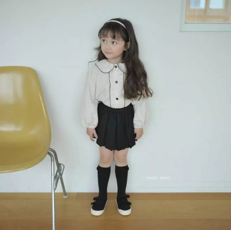 Mori Mori - Korean Children Fashion - #stylishchildhood - Dot Blouse - 5