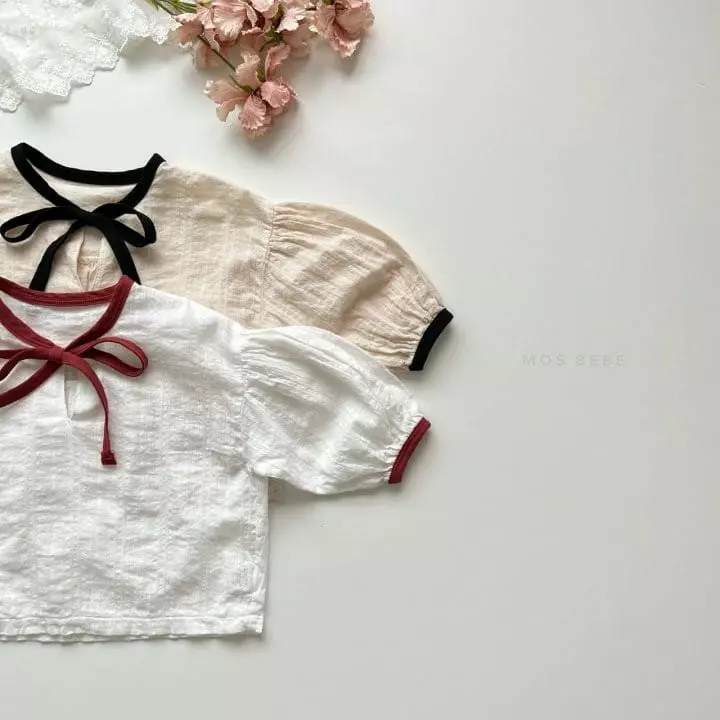 Mos Bebe - Korean Baby Fashion - #babyboutique - Ribbon Blouse Bebe