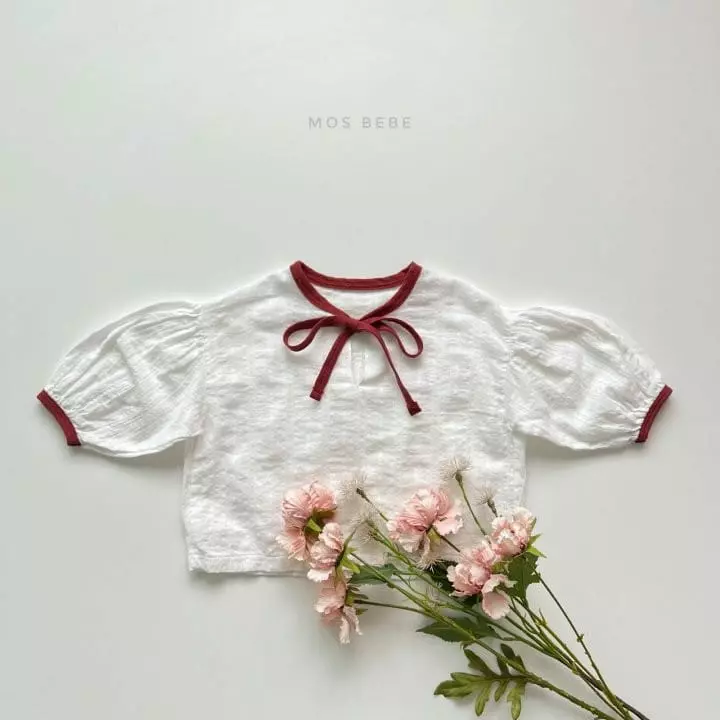 Mos Bebe - Korean Baby Fashion - #babyboutique - Ribbon Blouse Bebe - 2