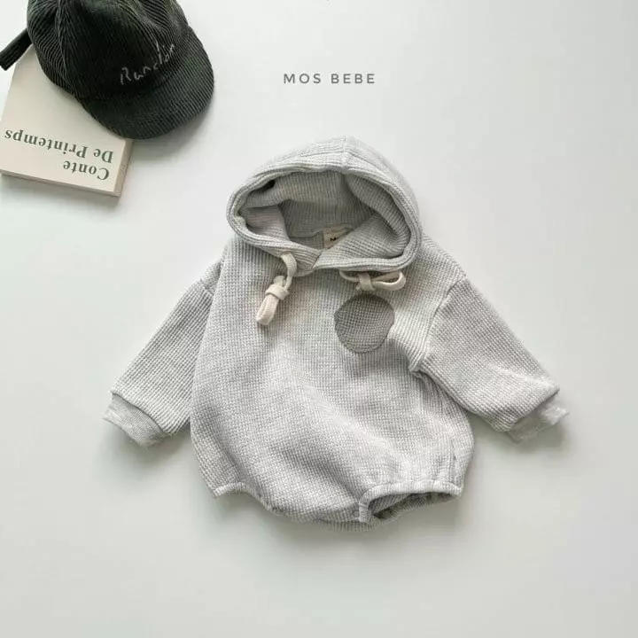 Mos Bebe - Korean Baby Fashion - #babyboutiqueclothing - Croiffle Hoody Bodysuit - 5