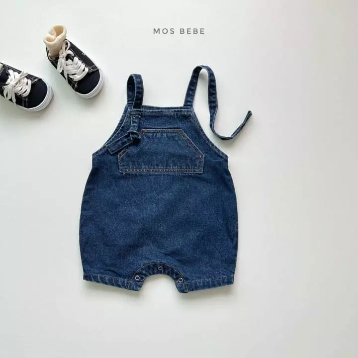 Mos Bebe - Korean Baby Fashion - #babyboutiqueclothing - Lucky Denim Bodysuit - 3