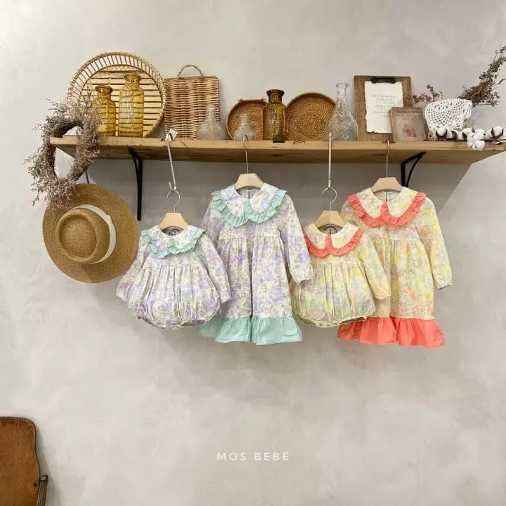 Mos Bebe - Korean Baby Fashion - #babyboutiqueclothing - Candy Flower Frill BOdysuit - 12