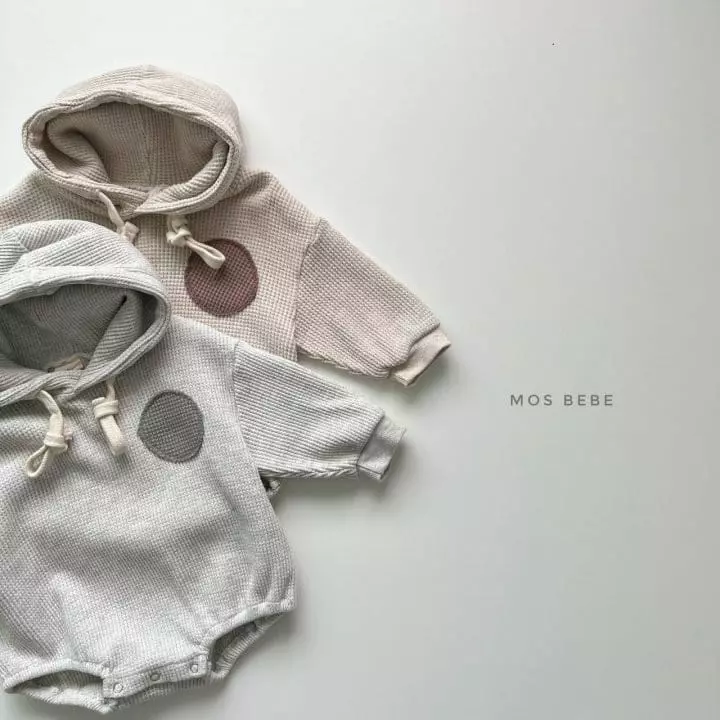 Mos Bebe - Korean Baby Fashion - #babyclothing - Croiffle Hoody Bodysuit - 6