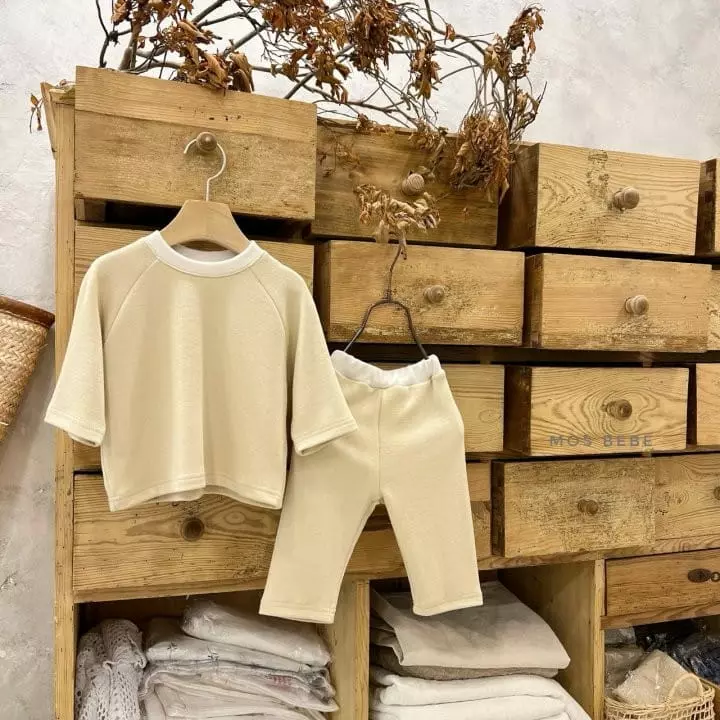 Mos Bebe - Korean Baby Fashion - #babyclothing - Daily Color Top Bottom Set Bebe - 12